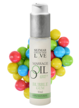 Huile de massage comestible bubble gum 50ml - SEZ051